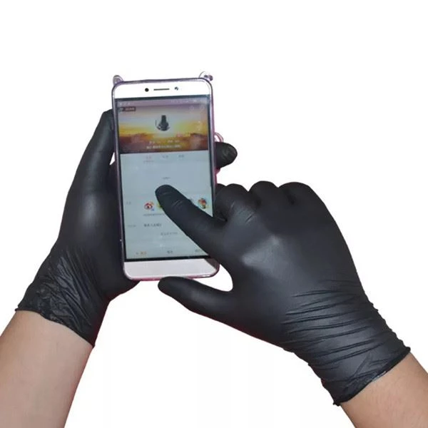 Black Vinyl/Nitrile Blend Gloves