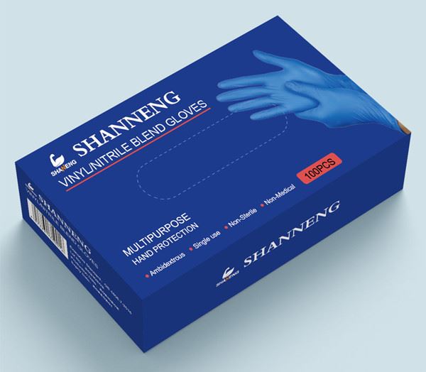 Black Vinyl/Nitrile Blend Gloves